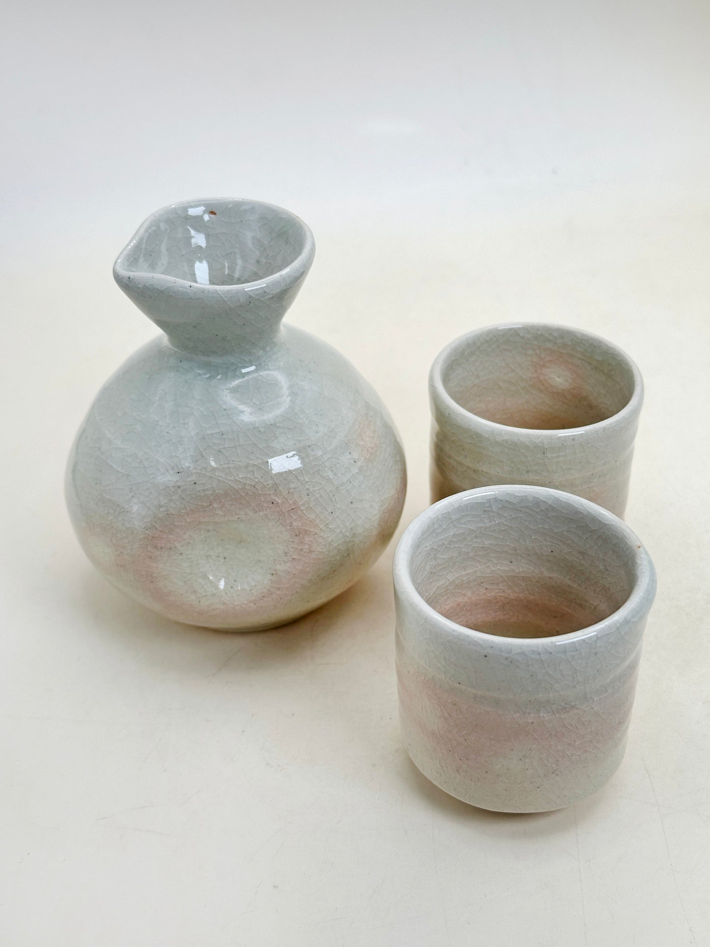 TB306 - Yamato Hagi-yaki sake set 萩焼