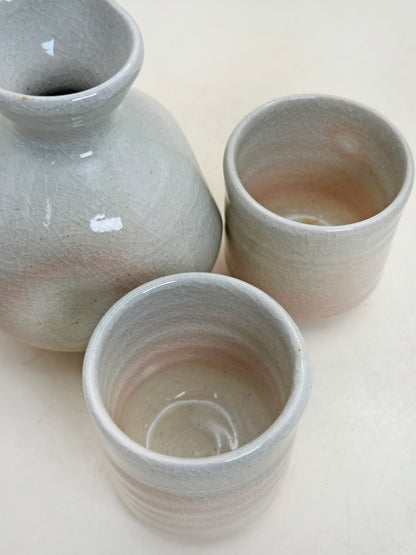 TB306 - Yamato Hagi-yaki sake set 萩焼