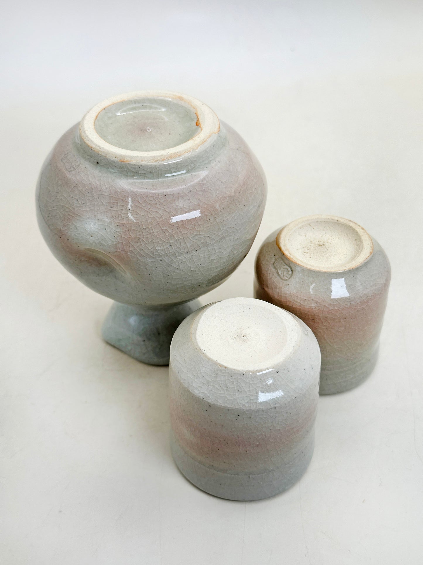 TB306 - Yamato Hagi-yaki sake set 萩焼