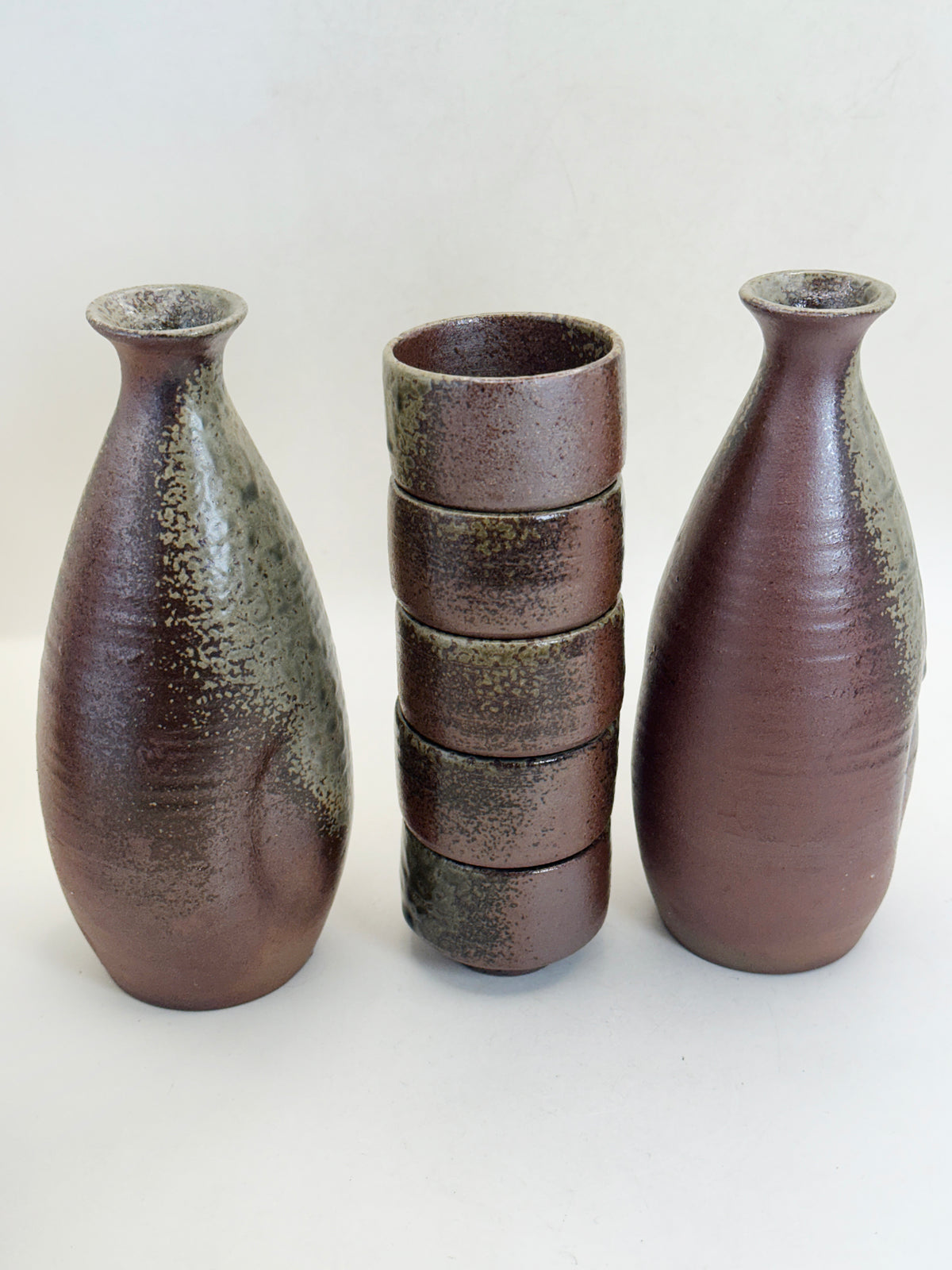 TB457 - Tamba Tachikui Ware Sake Set 立杭焼