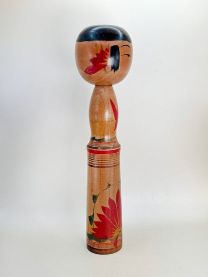 K30031 - Traditional Yajiro Kokeshi by Yukiko Inoue 井上ゆき子