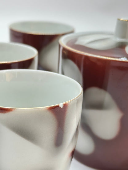 TB70 - Japanese Teapot and Teacup Set by Ichimon Tōen 一文陶苑