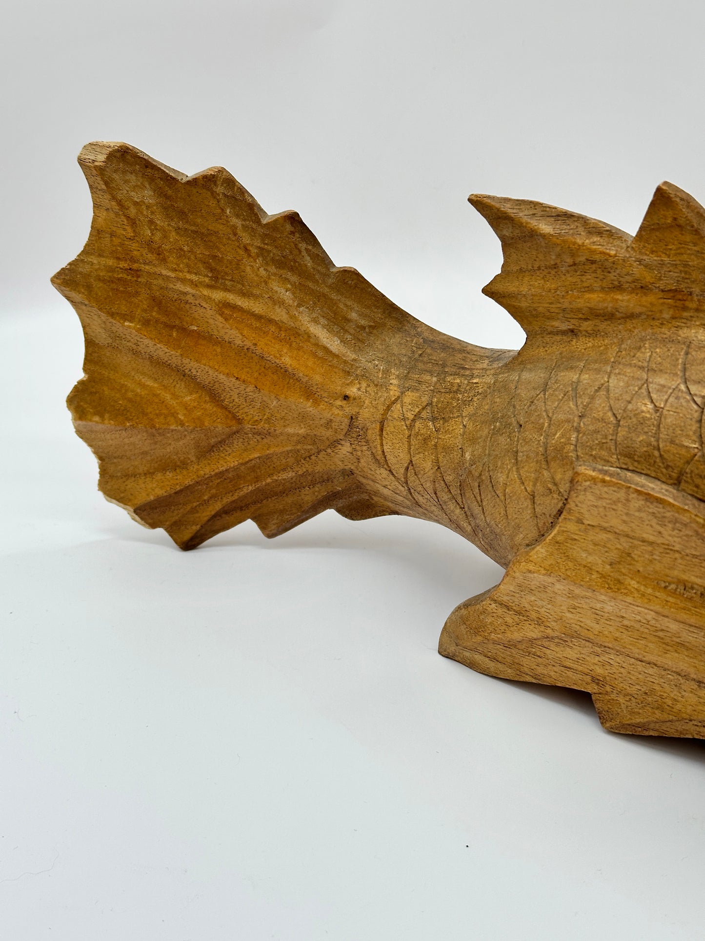 FT230 - Japanese Ittobori koi fish Wood Carve 一木彫りの鯉