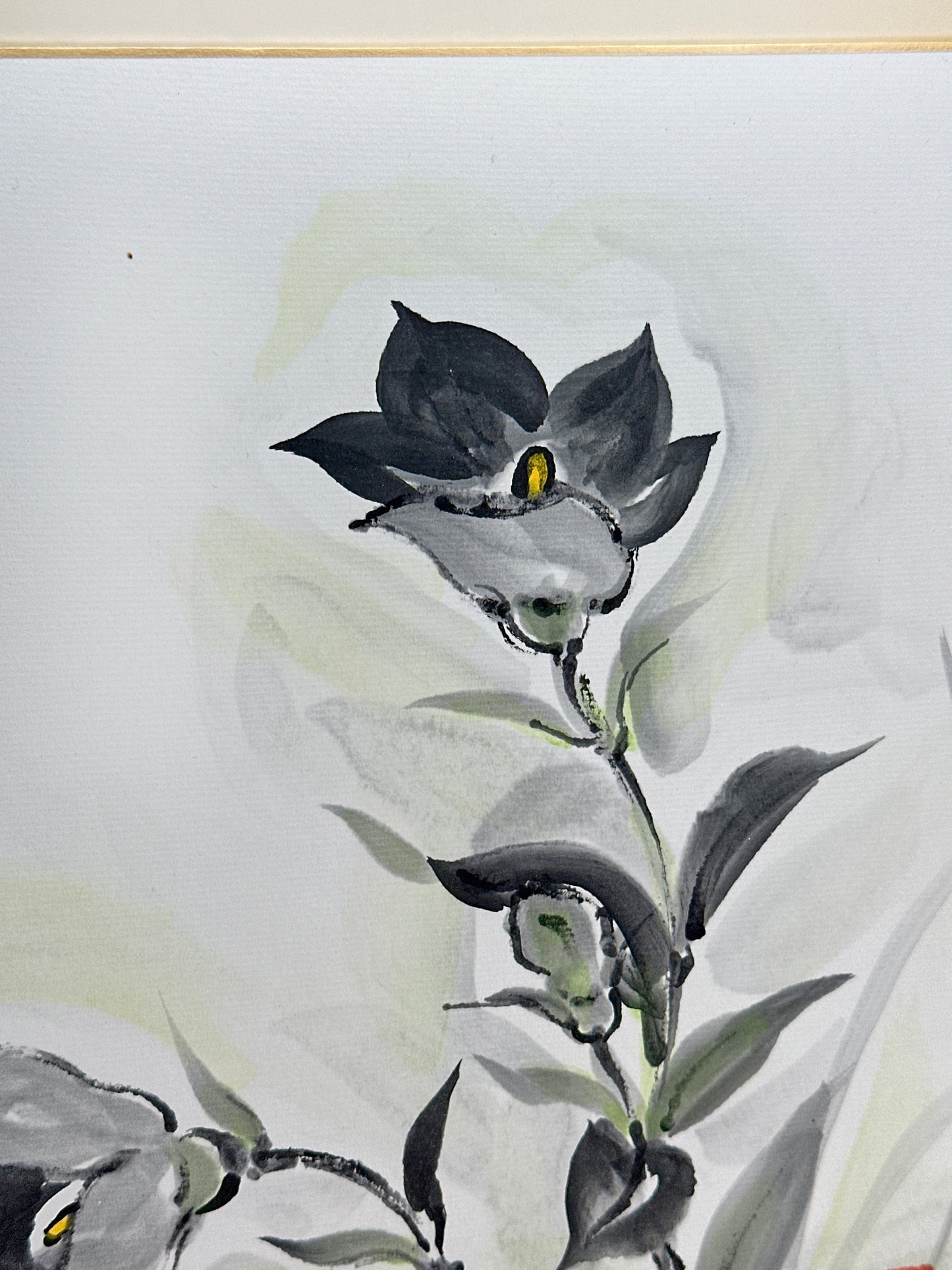 SHP256 - Œuvre sur Shikishi Kikyo bellflower 桔梗