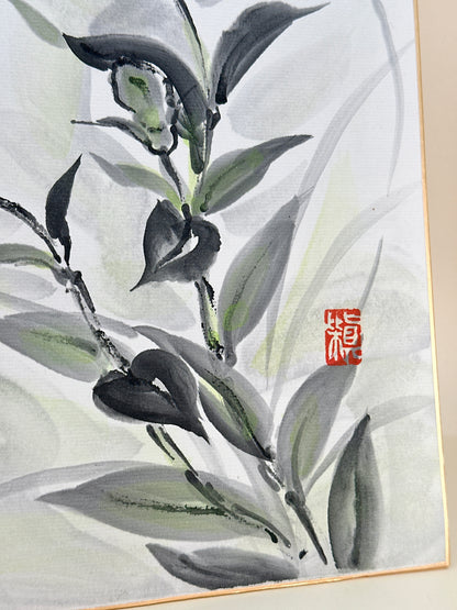 SHP256 - Œuvre sur Shikishi Kikyo bellflower 桔梗
