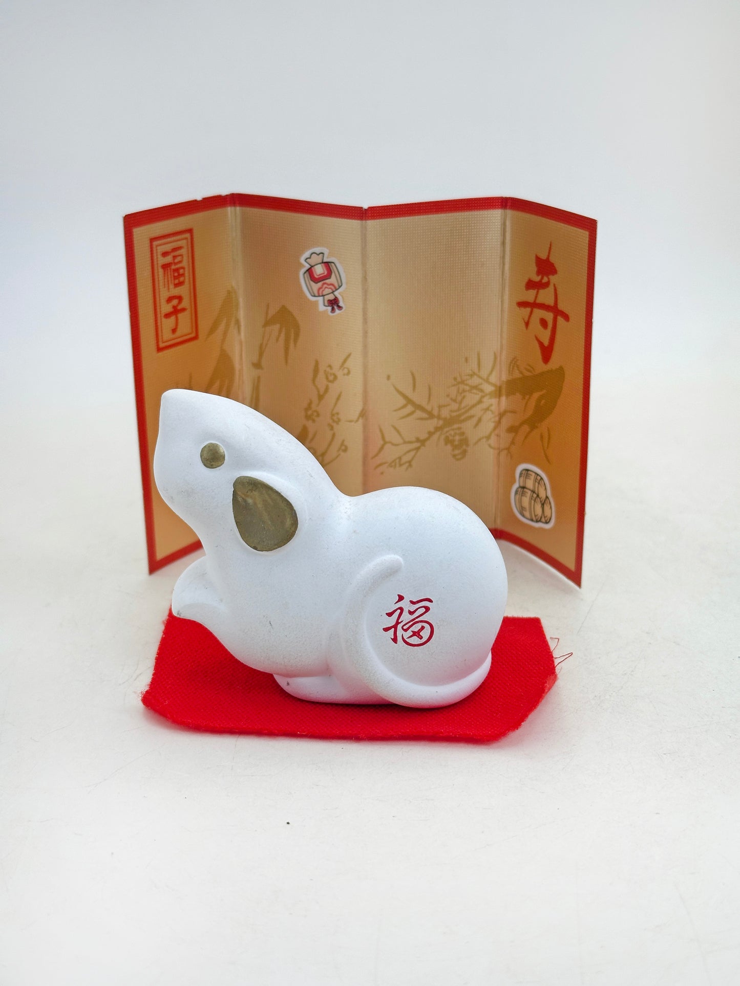 FT489 - Ornement de rat du zodiaque par Seizan-gama 靖山窯