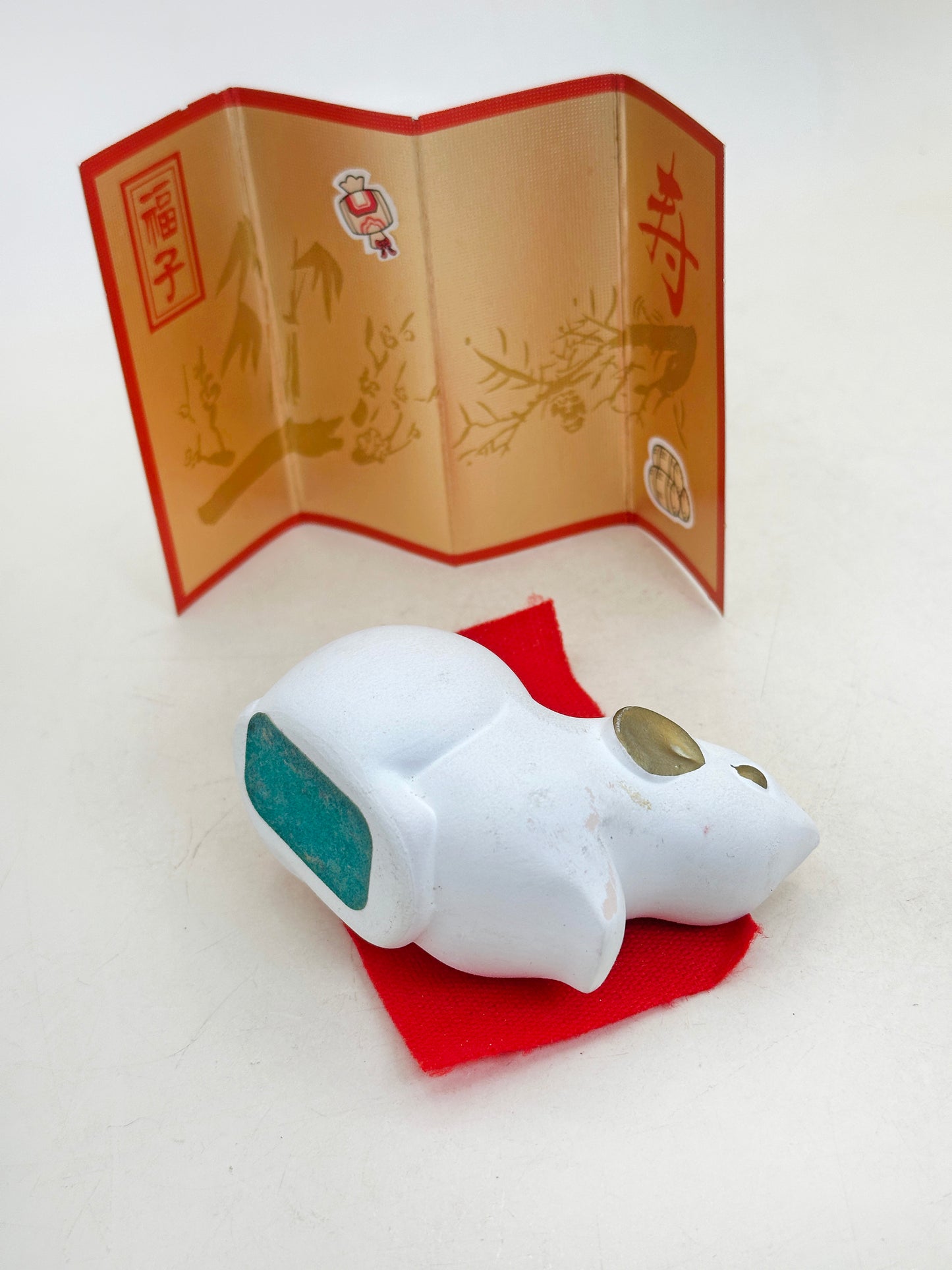 FT489 - Ornement de rat du zodiaque par Seizan-gama 靖山窯