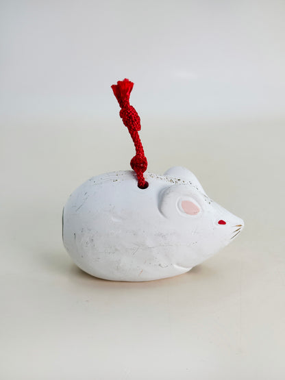 CB202 - Clochette Dorei en argile en forme de rat 子 (Fukuraku)