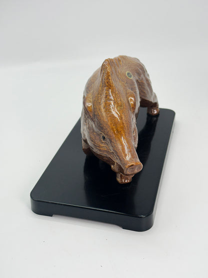 FT631 - Shigaraki Ware Wild Boar Figurine 信楽焼