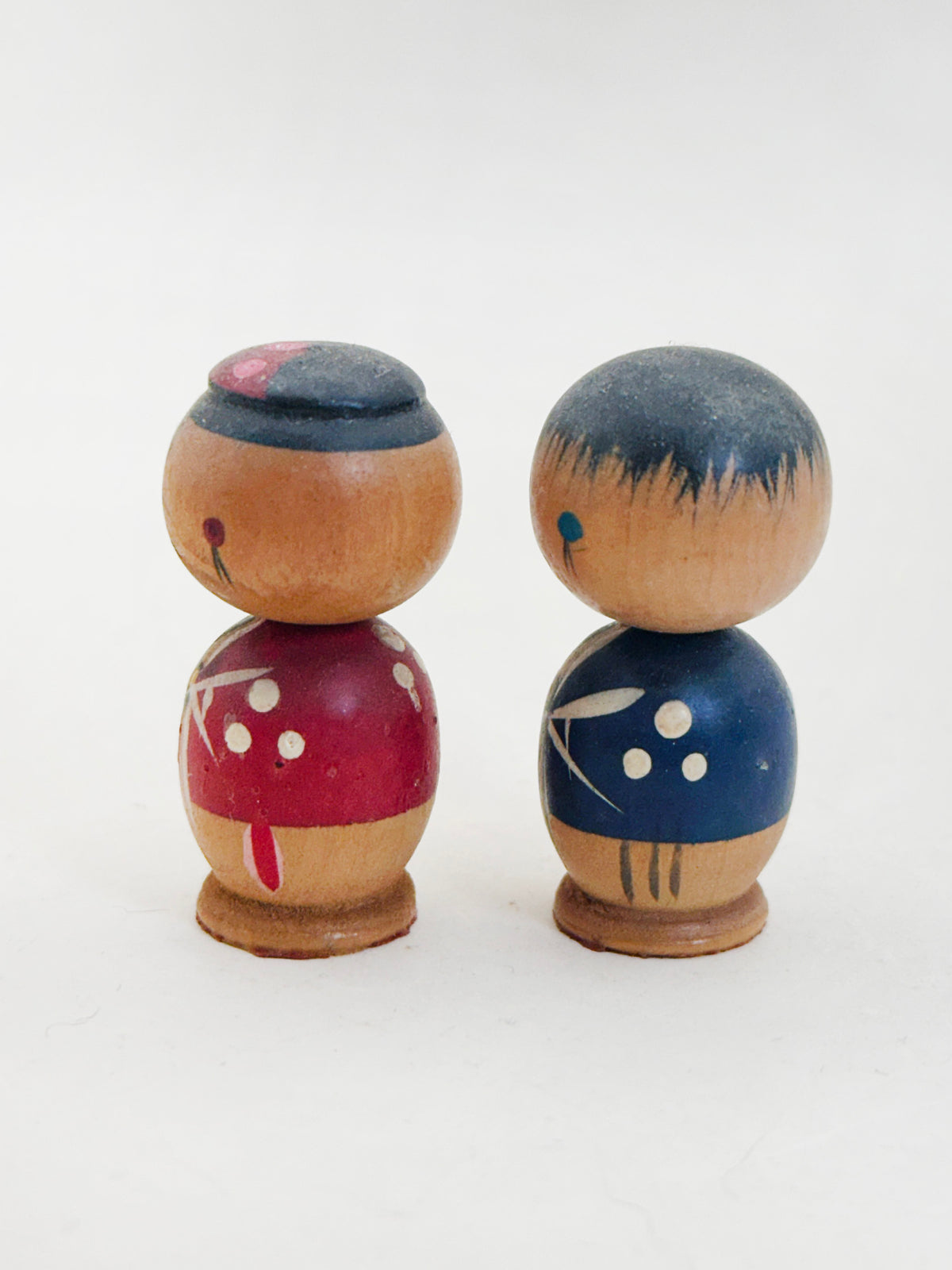 K05087 -  Miniature Donko Kokeshi Pair from Tōhoku 東北