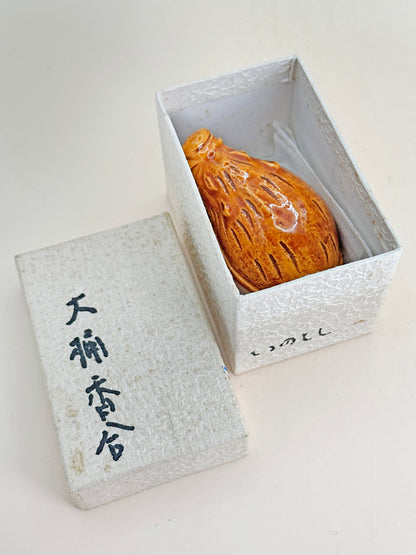 TB50 - Ōhi-yaki incense container box 大樋焼 干支亥香合