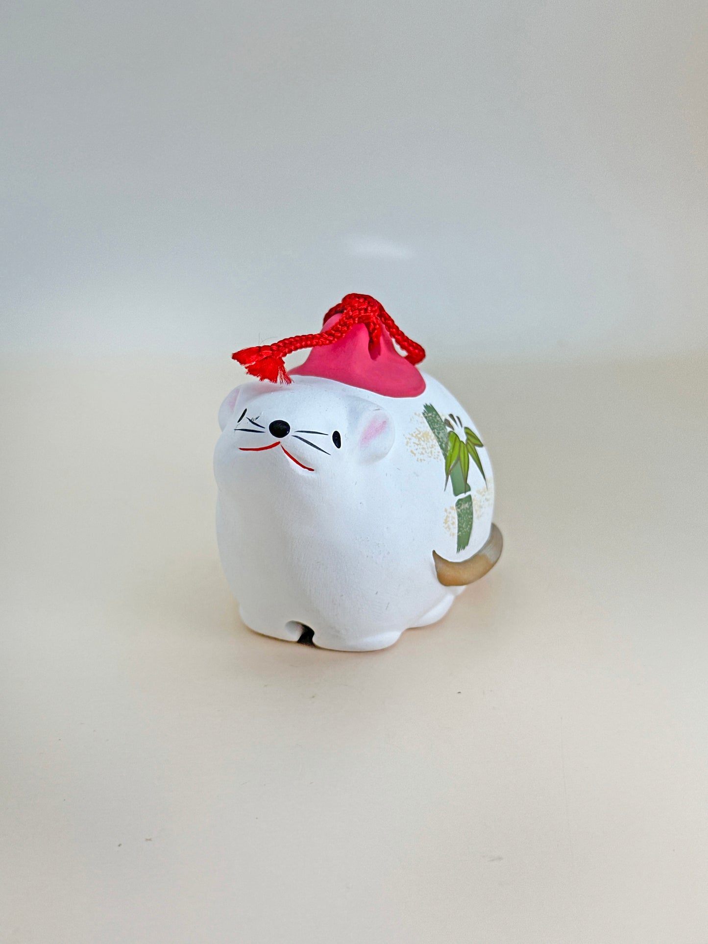 CB086 - Mouse Dorei Clay Bell – 招福干支 鼠土鈴