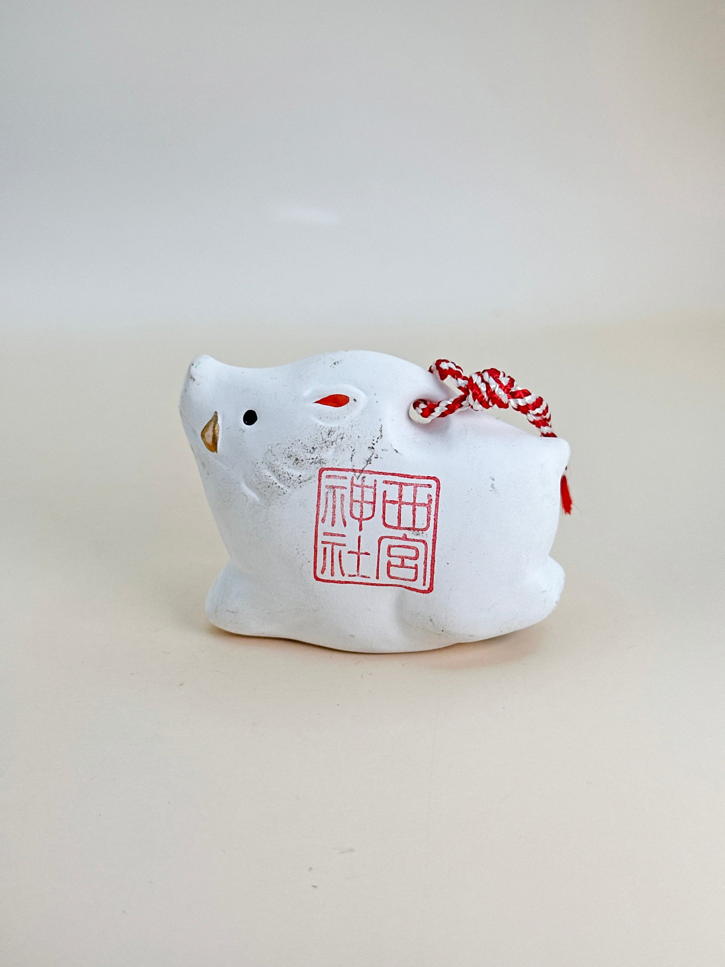 CB088 - Boar Dorei Clay Bell – Nishinomiya Shrine 西宮神社