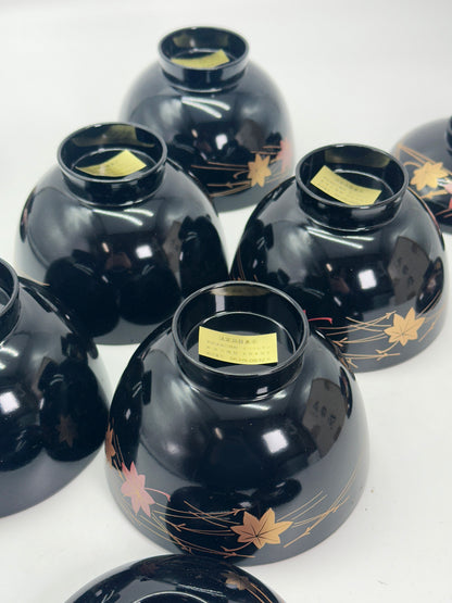 TB463 - Aizu-nuri Lacquerware Lidded Bowls 会津塗