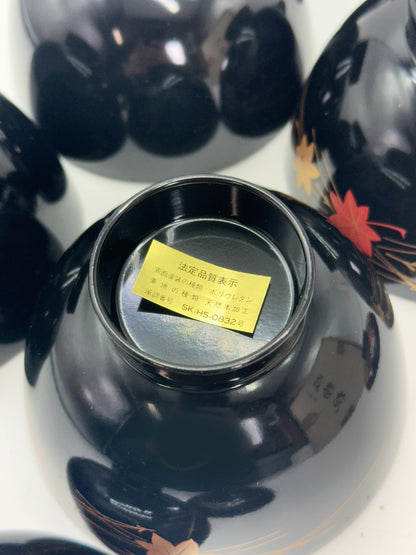 TB463 - Aizu-nuri Lacquerware Lidded Bowls 会津塗