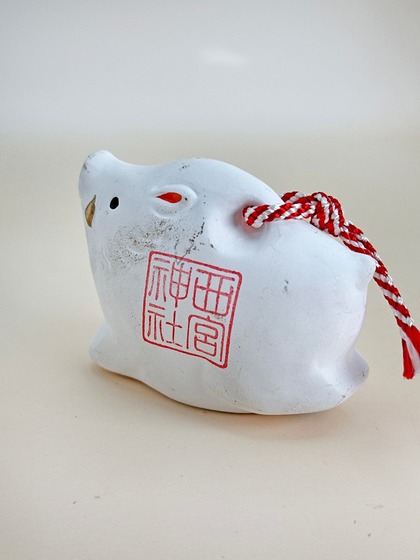 CB088 - Boar Dorei Clay Bell – Nishinomiya Shrine 西宮神社