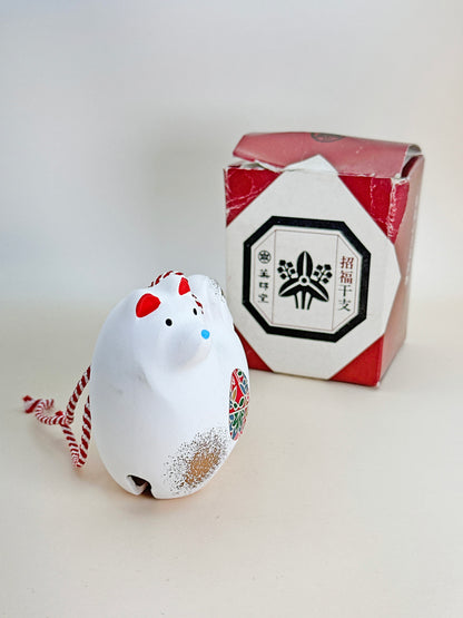 CB087 - Chien du zodiaque Dorei Clay Bell Yakushigama 薬師窯