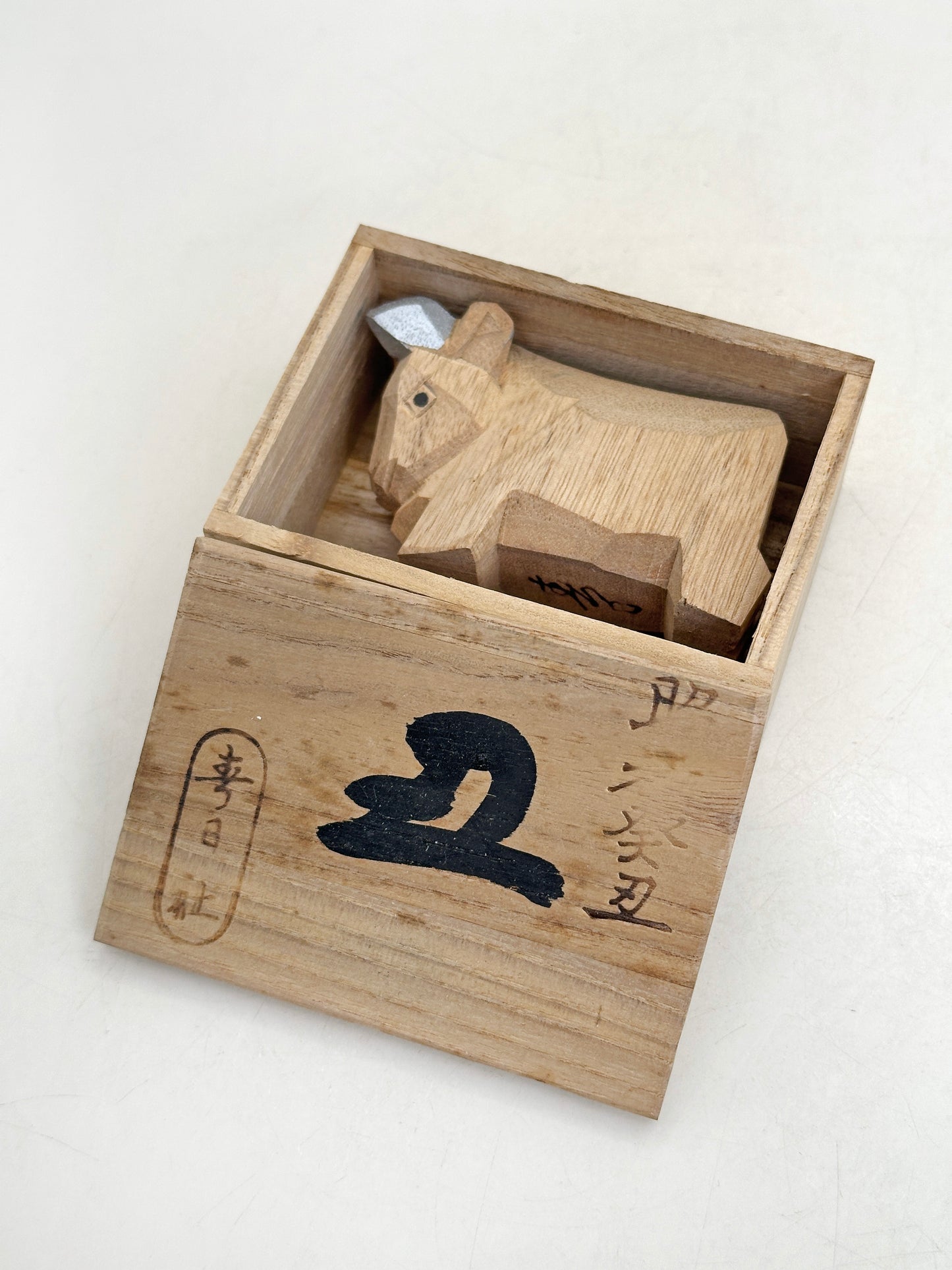 FT485 - Woodcarving cow from Kasuga Taisha 春日大社 1973