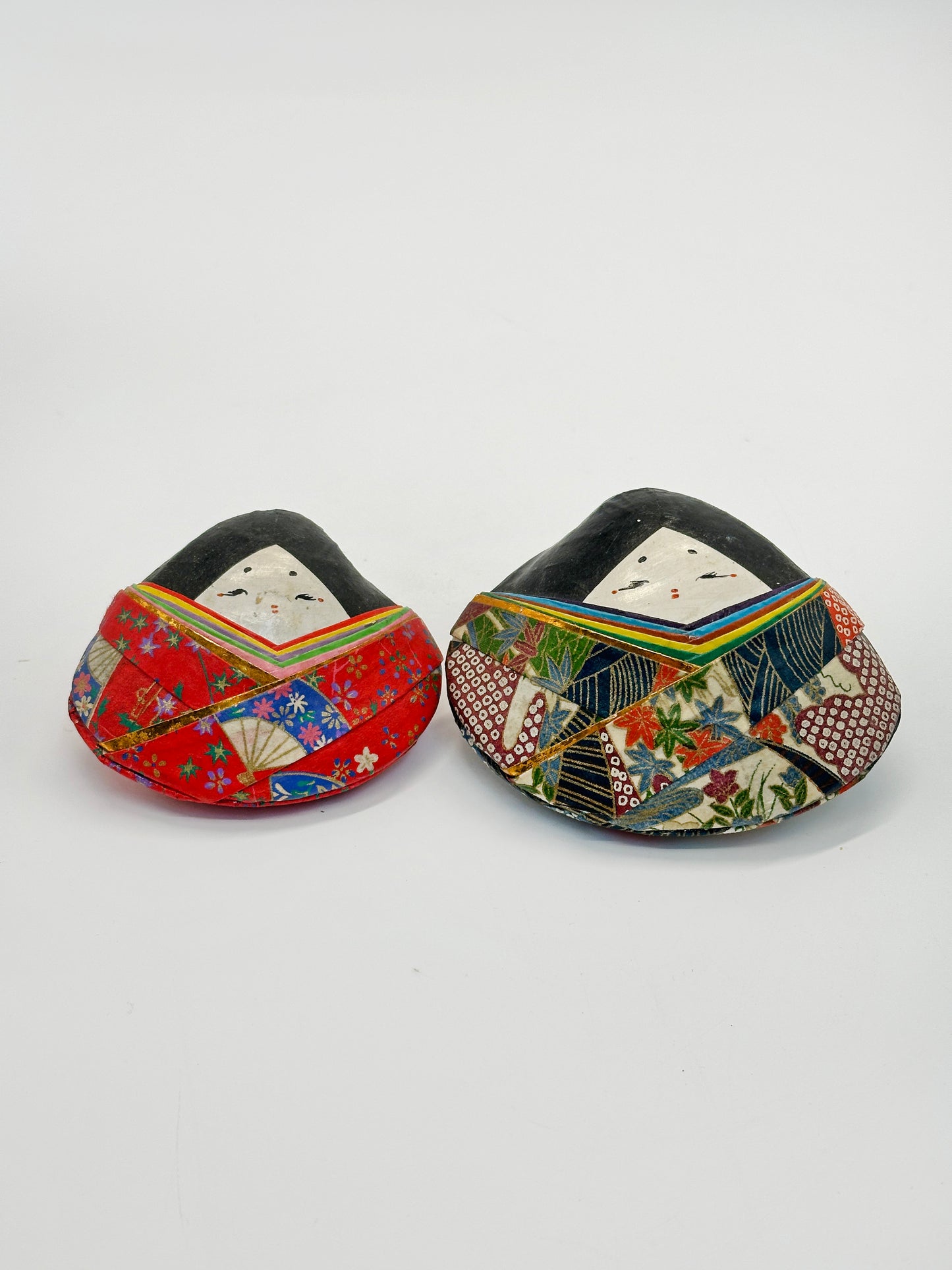 FT344 - Poupées Hina en papier Washi Kai Hina Ningyō 貝雛人形