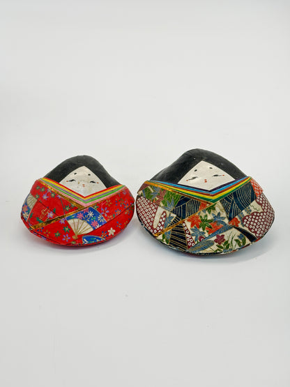 FT344 - Poupées Hina en papier Washi Kai Hina Ningyō 貝雛人形