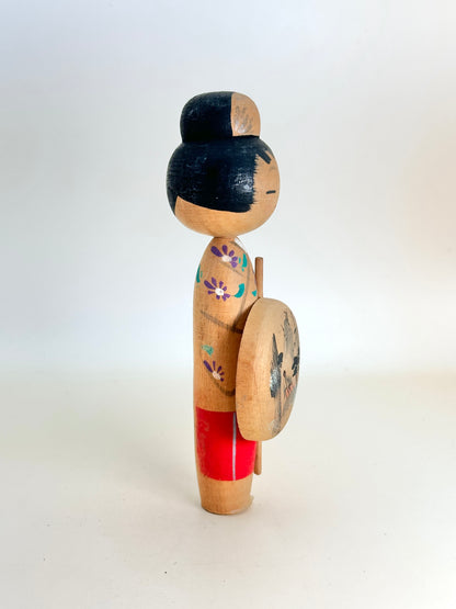 K15082 - Omiyage Kokeshi Pilgrim Girl Doll 娘巡礼人形