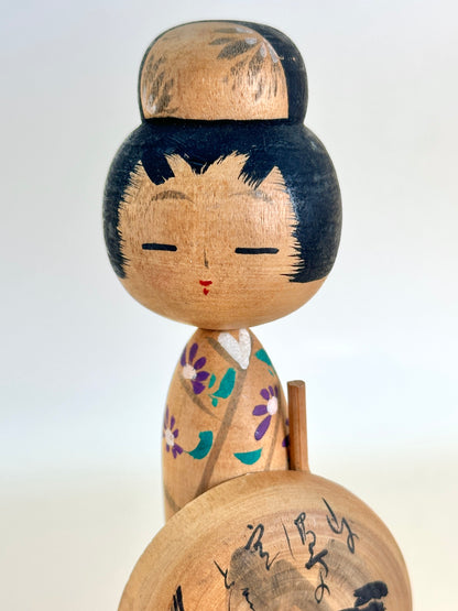 K15082 - Omiyage Kokeshi Pilgrim Girl Doll 娘巡礼人形