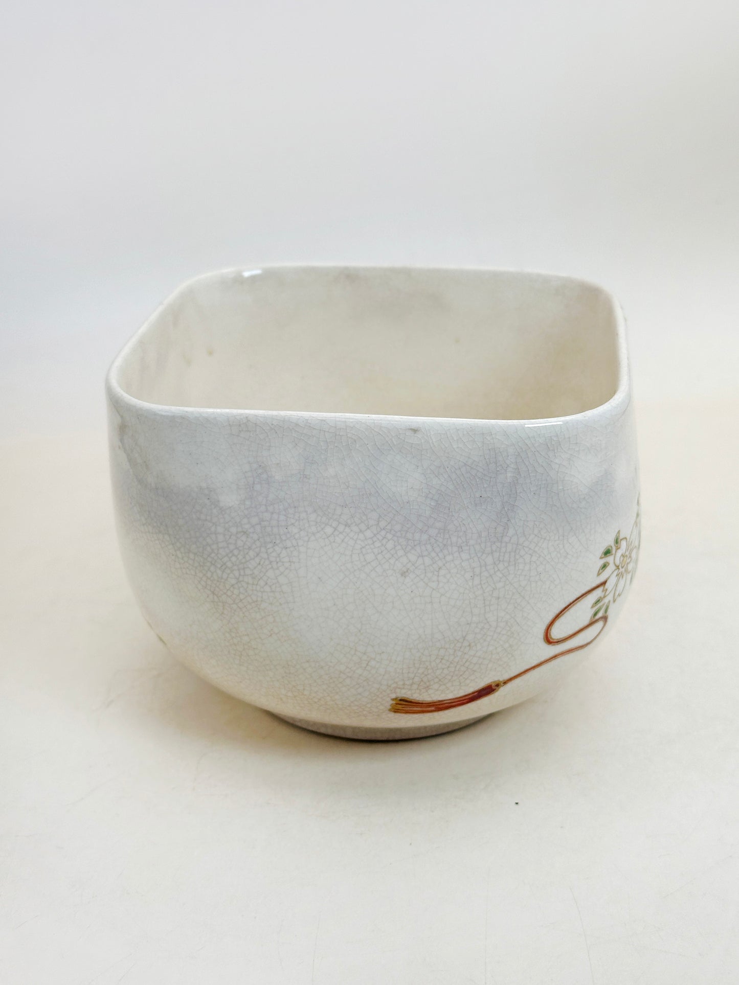 TC109 - Kyō-yaki Square Chawan Matcha Bowl 京焼