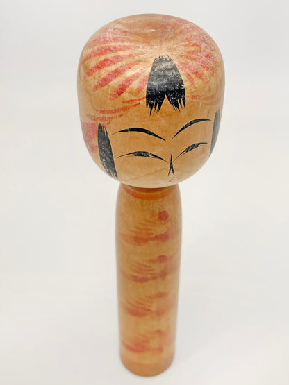 K25135 - Traditional Togatta kokeshi by Fumio Sato 佐藤文男