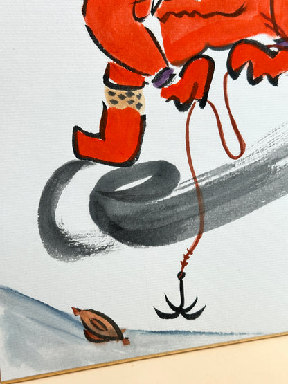 SHP171 - Shikishi Thunder God and Hanging Drums 雷公の太鼓釣