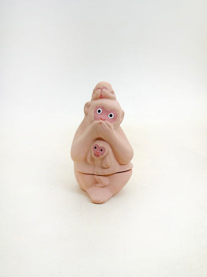TB319 -  Wise Monkeys Kyō Ningyō Kogo Box 京人形