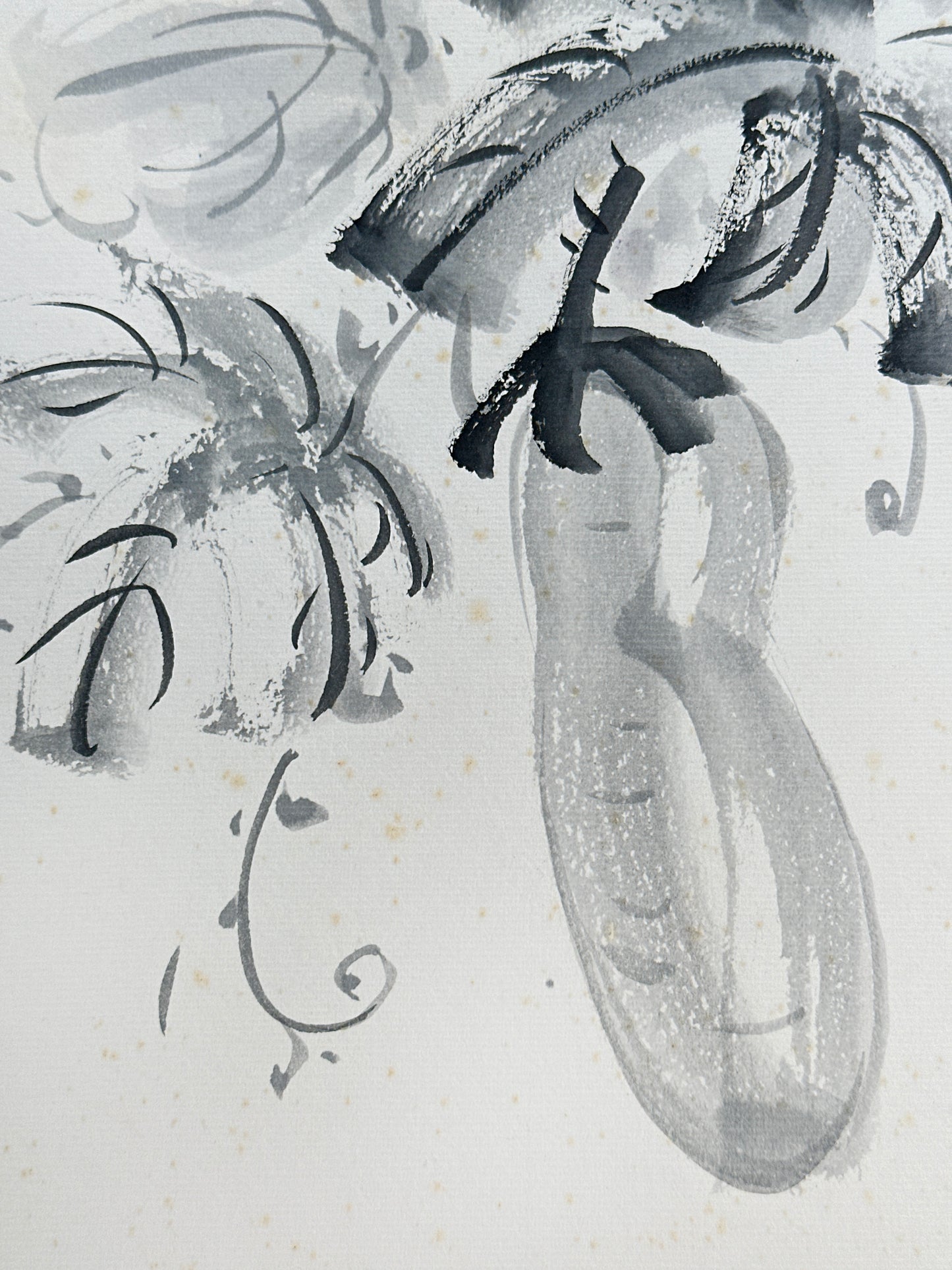 SHP261 - Œuvre d'art à l'encre sur Shikishi Aubergine 茄子