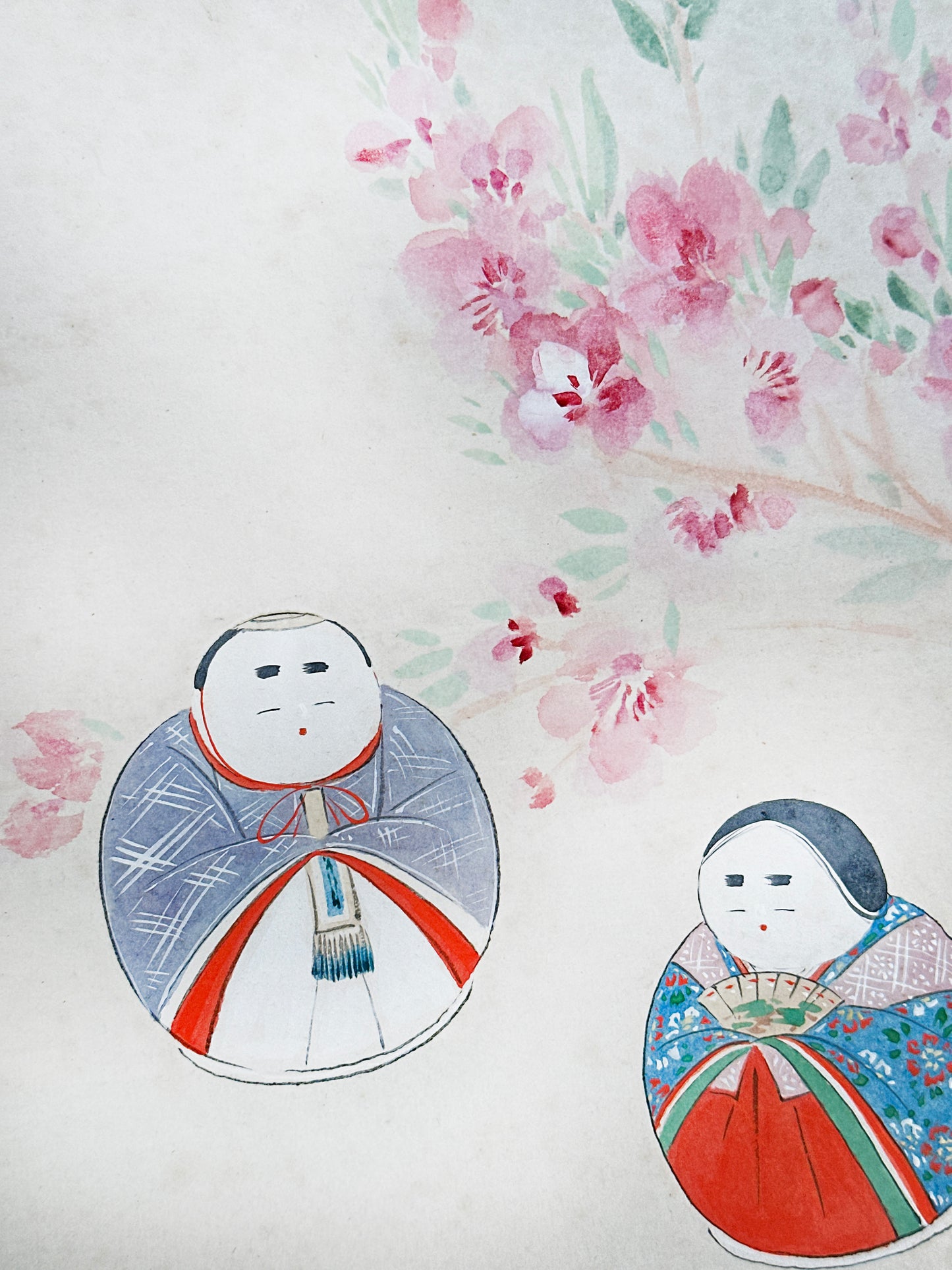 SHP262 - Œuvre sur shikishi de Hina Ningyō 雛人形