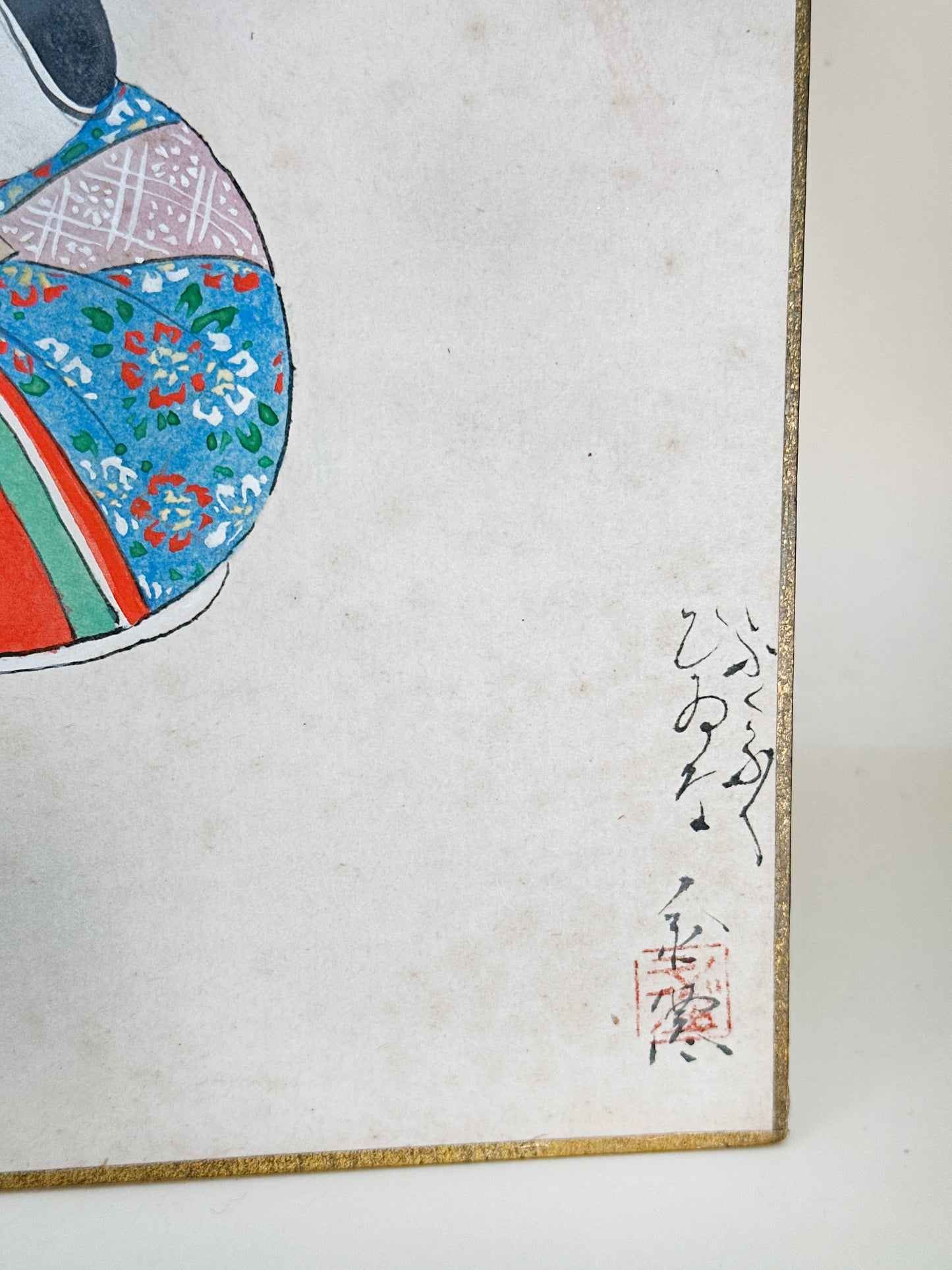 SHP262 - Œuvre sur shikishi de Hina Ningyō 雛人形
