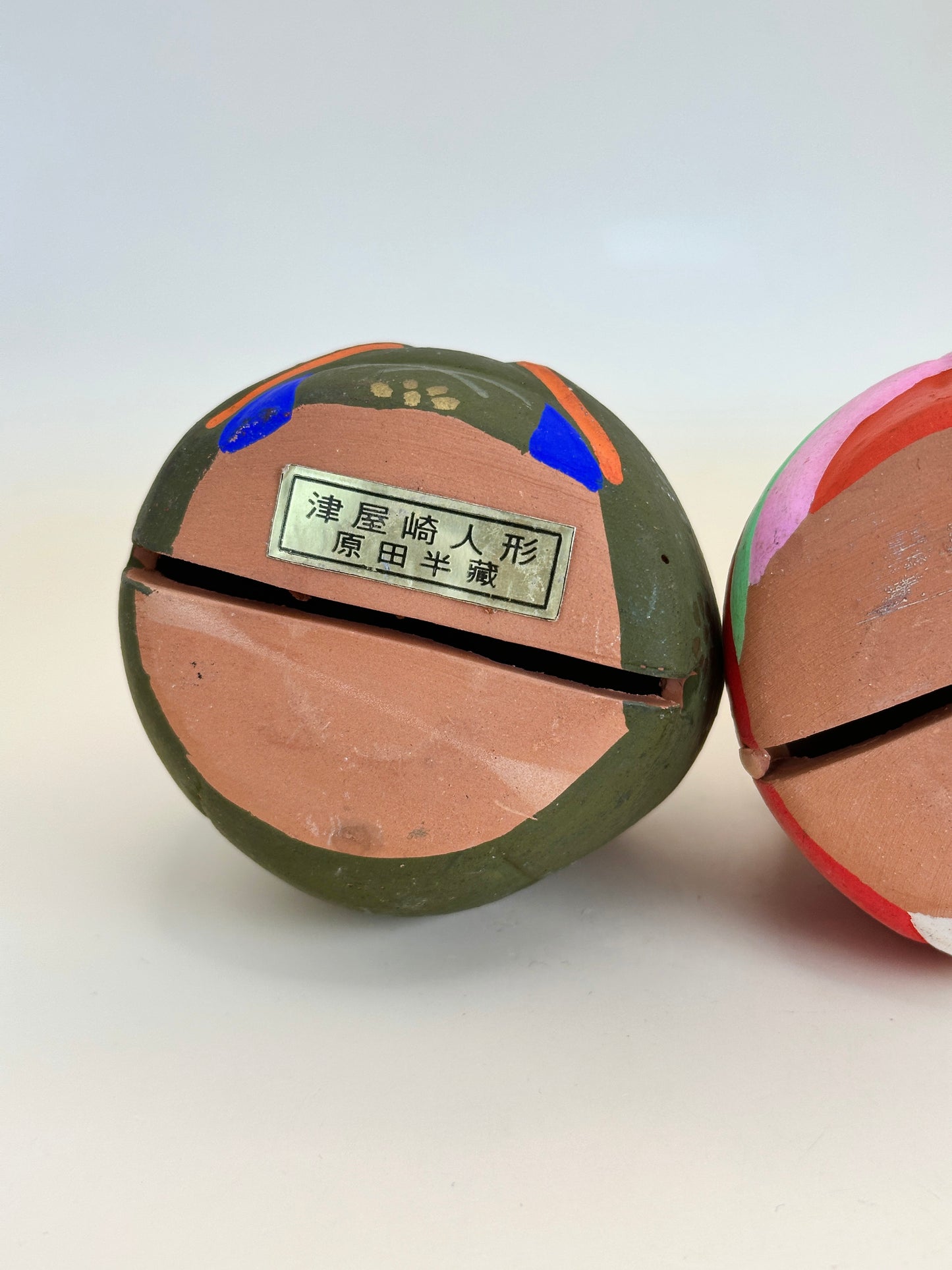 CB090 - Hina Doll Pair Clay Bells by Harada Hanzō 原田半蔵