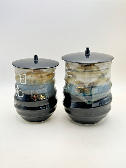 TB212 - Lidded Cup set of by Miura Tōen 三浦陶苑