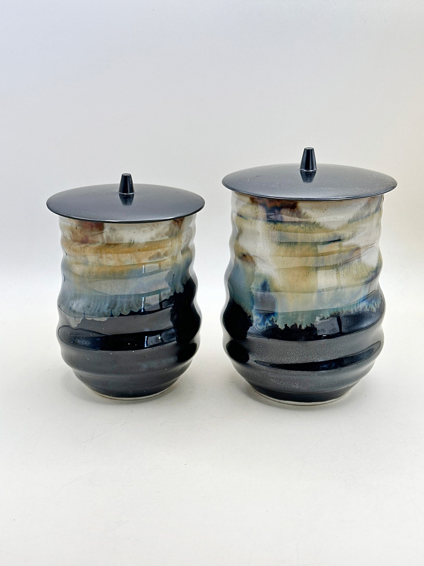 TB212 - Lidded Cup set of by Miura Tōen 三浦陶苑