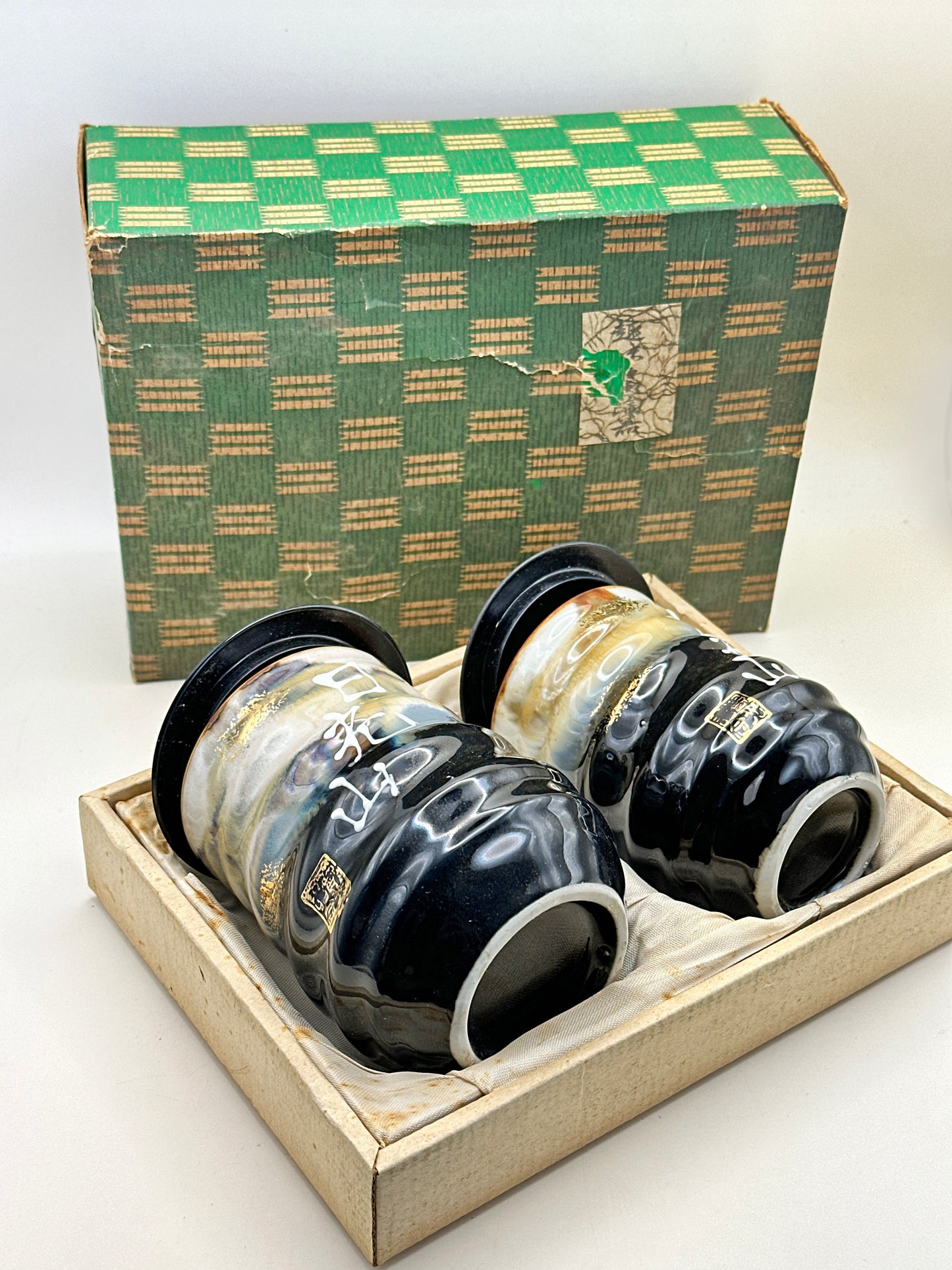 TB212 - Lidded Cup set of by Miura Tōen 三浦陶苑