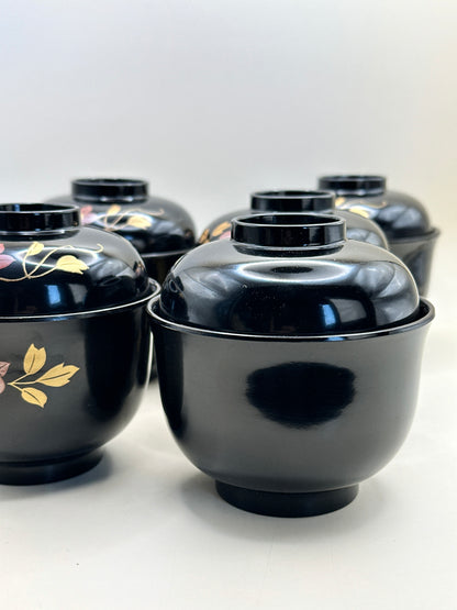TB214 - Set of Lidded Bowls of Wajima-nuri 輪島塗