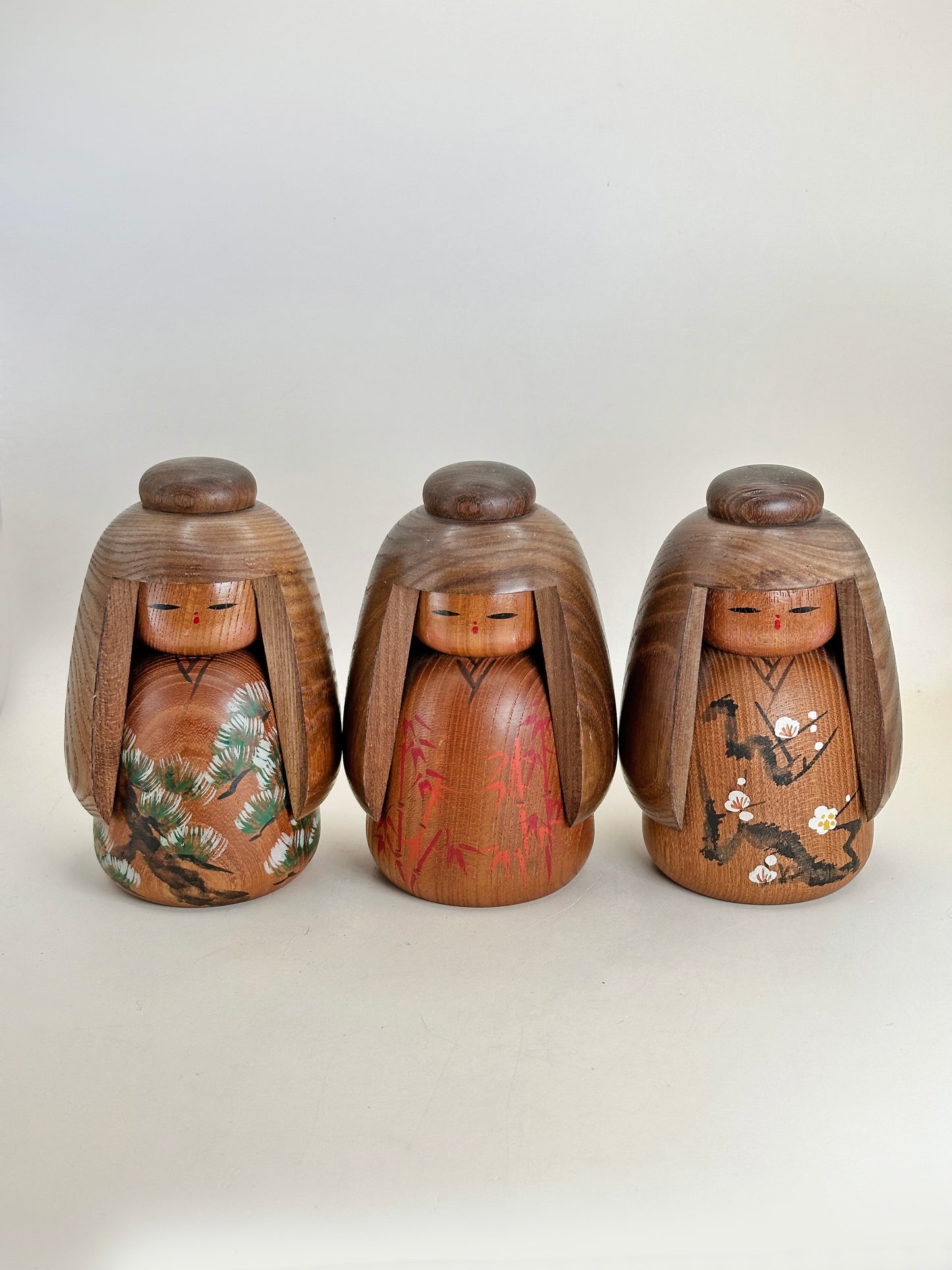 K15130 - Sosaku Kokeshi set by Takeda Daisuke 竹田大介