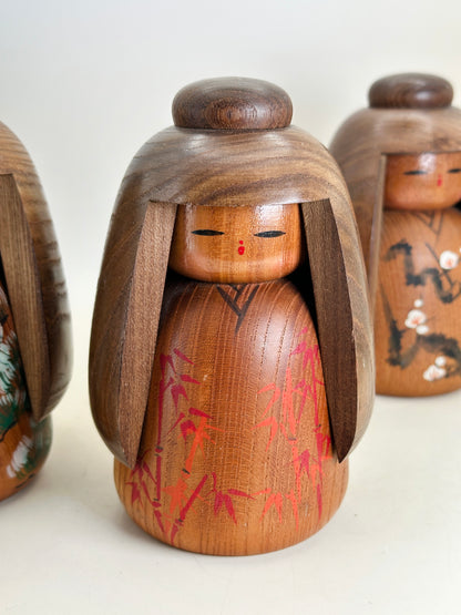 K15130 - Sosaku Kokeshi set by Takeda Daisuke 竹田大介
