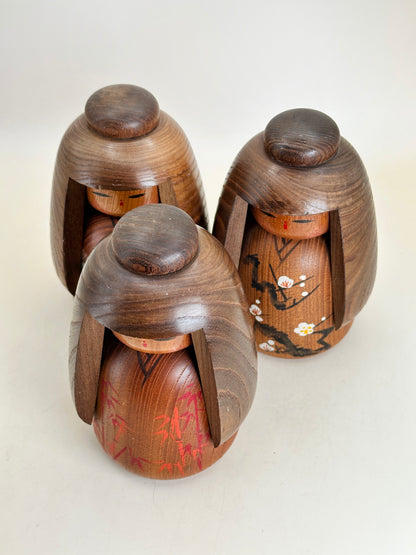 K15130 - Sosaku Kokeshi set by Takeda Daisuke 竹田大介