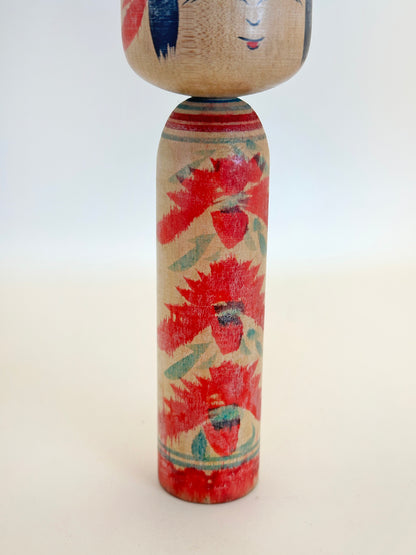 K15087 - Kokeshi Togatta traditionnel par Fumio Sato 佐藤文男