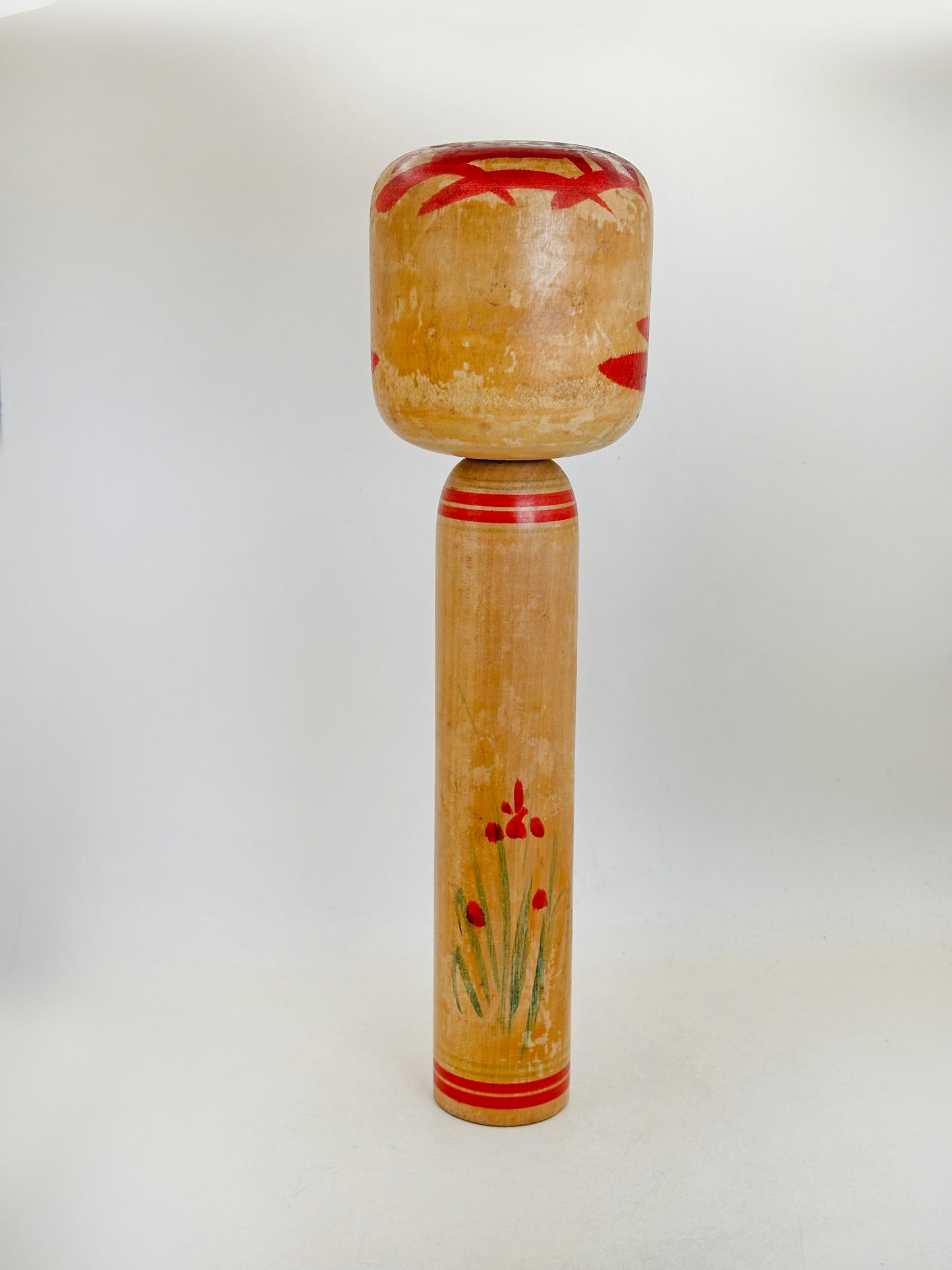 K30062 - Traditional Togatta kokeshi by Fumio Sato 佐藤文男