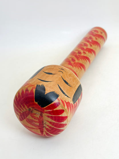 K30062 - Traditional Togatta kokeshi by Fumio Sato 佐藤文男