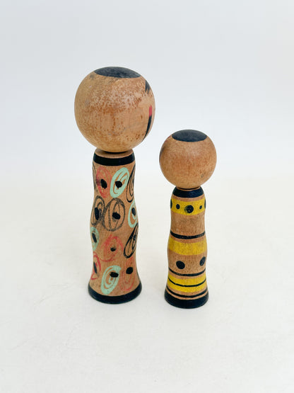 K10246 - Sosaku Kokeshi pair from Hanamaki 花巻