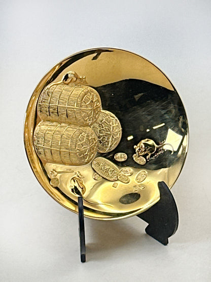 TB229 - Coupe Kinpai Cérémonielle Plaqué Or 24 Carats 金盃