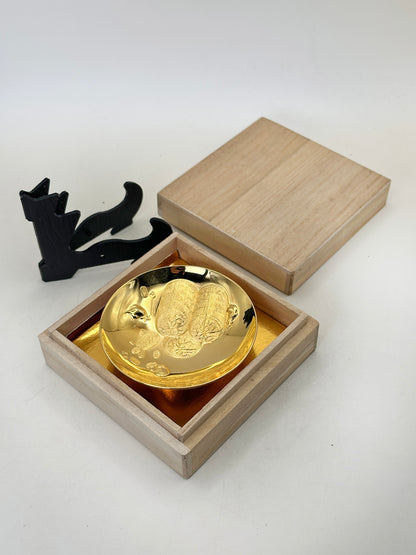 TB229 - Coupe Kinpai Cérémonielle Plaqué Or 24 Carats 金盃