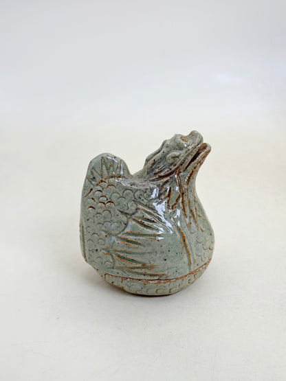 TB334 - Shigaraki-yaki Dragon Kōgō Incense Box 信楽焼