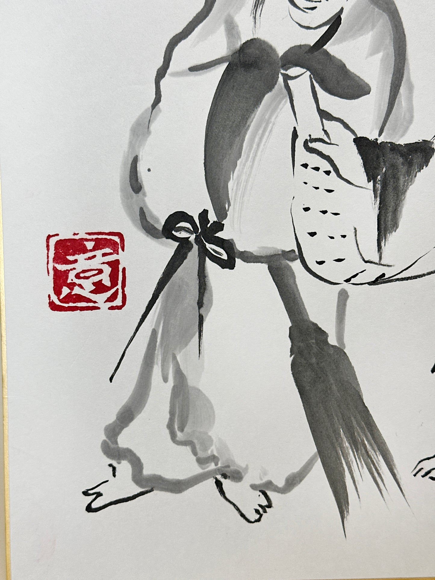 SHP272 - Illustration Shikishi de Kanzan et Jittoku 寒山拾得