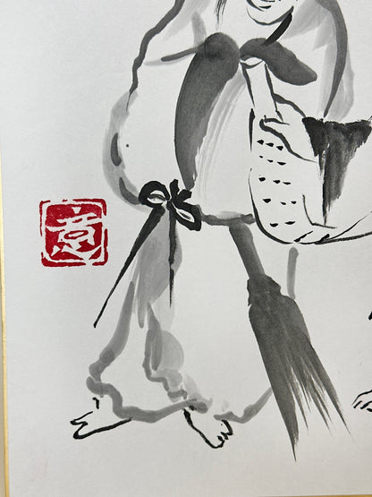 SHP272 - Illustration Shikishi de Kanzan et Jittoku 寒山拾得